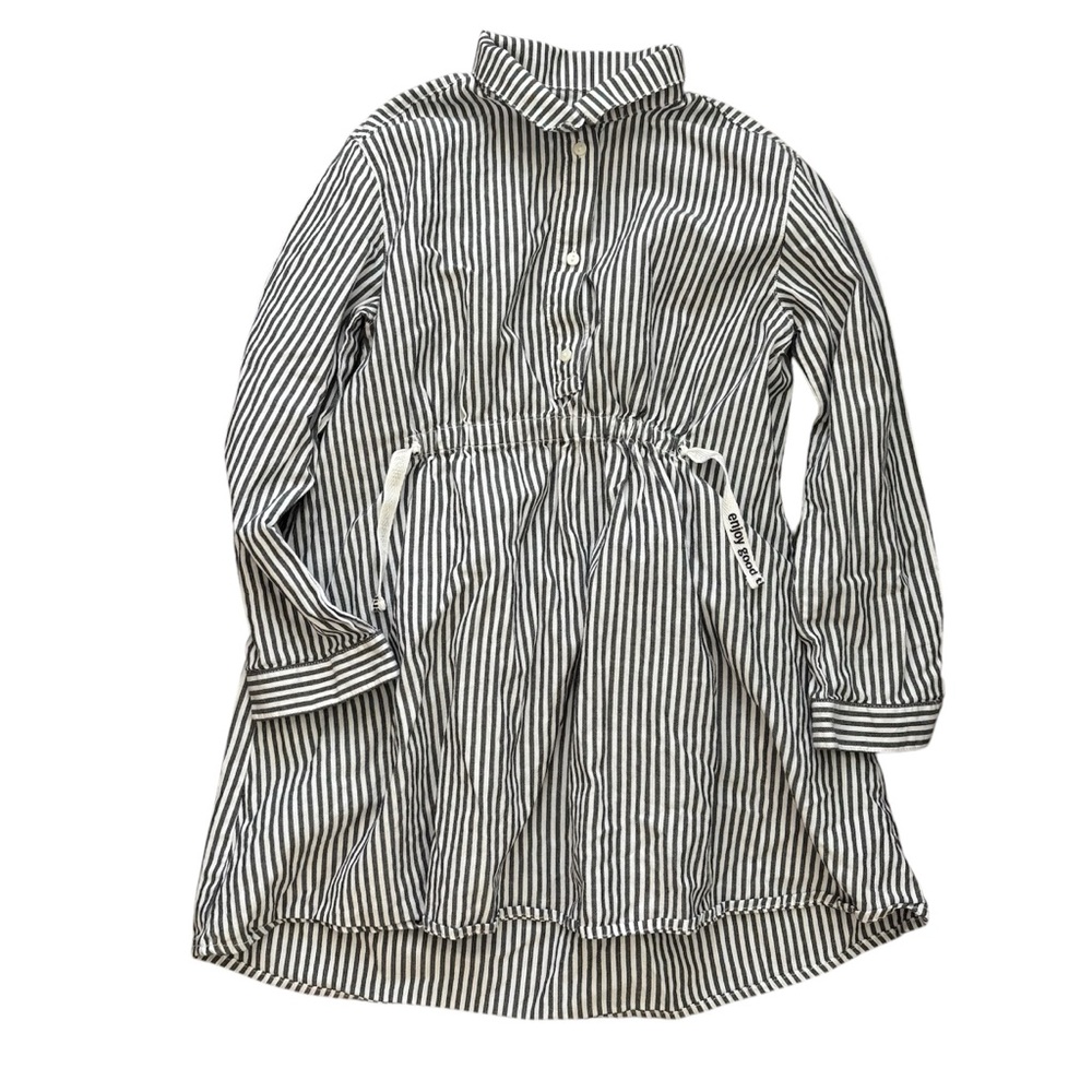 Zara Kids Striped Button-Up Cotton Dress
